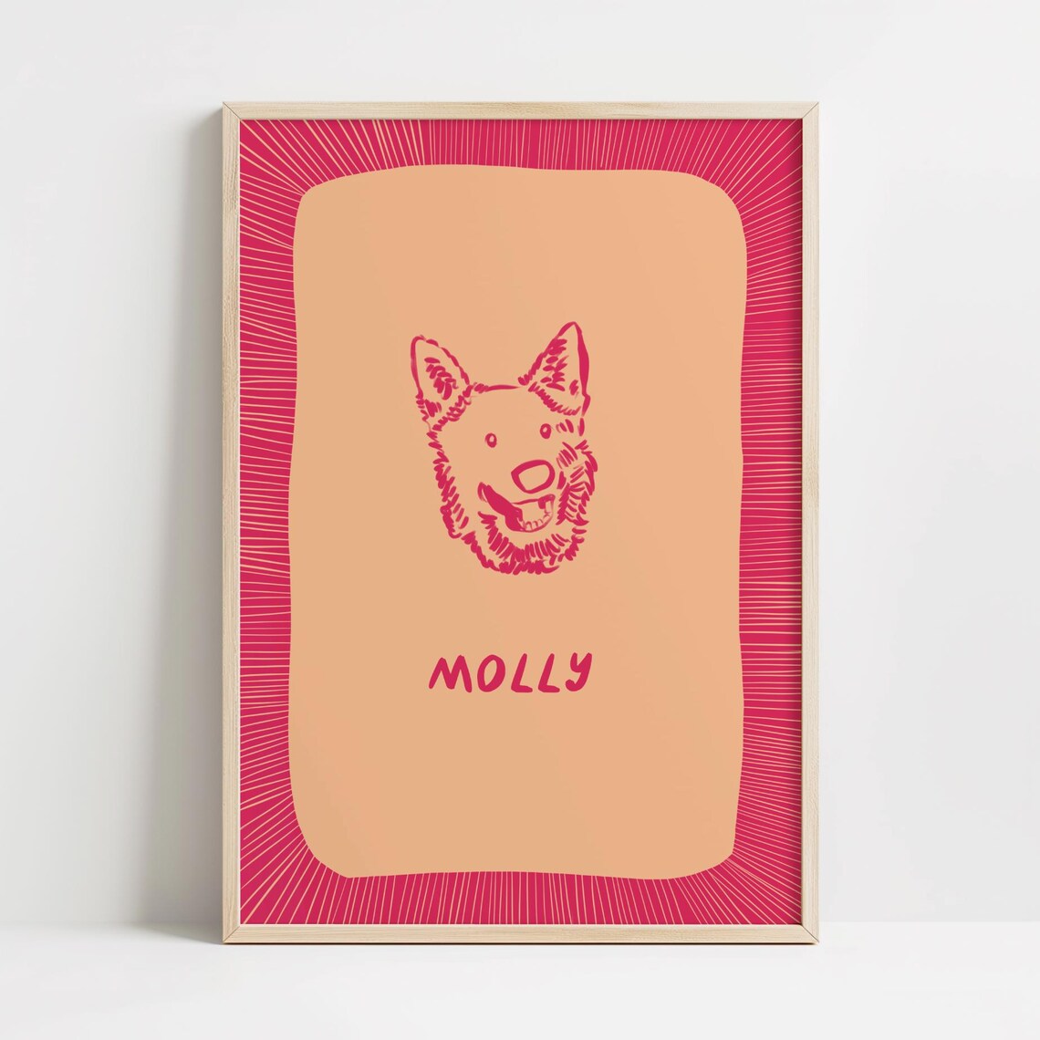 Custom Dog Portrait, Badly Drawn Pet Art