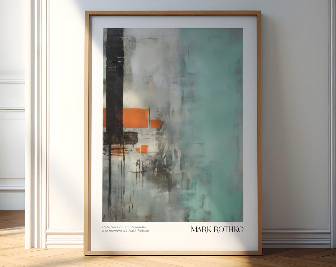 Mark Rothko Inspired Poster, Modern Decor
