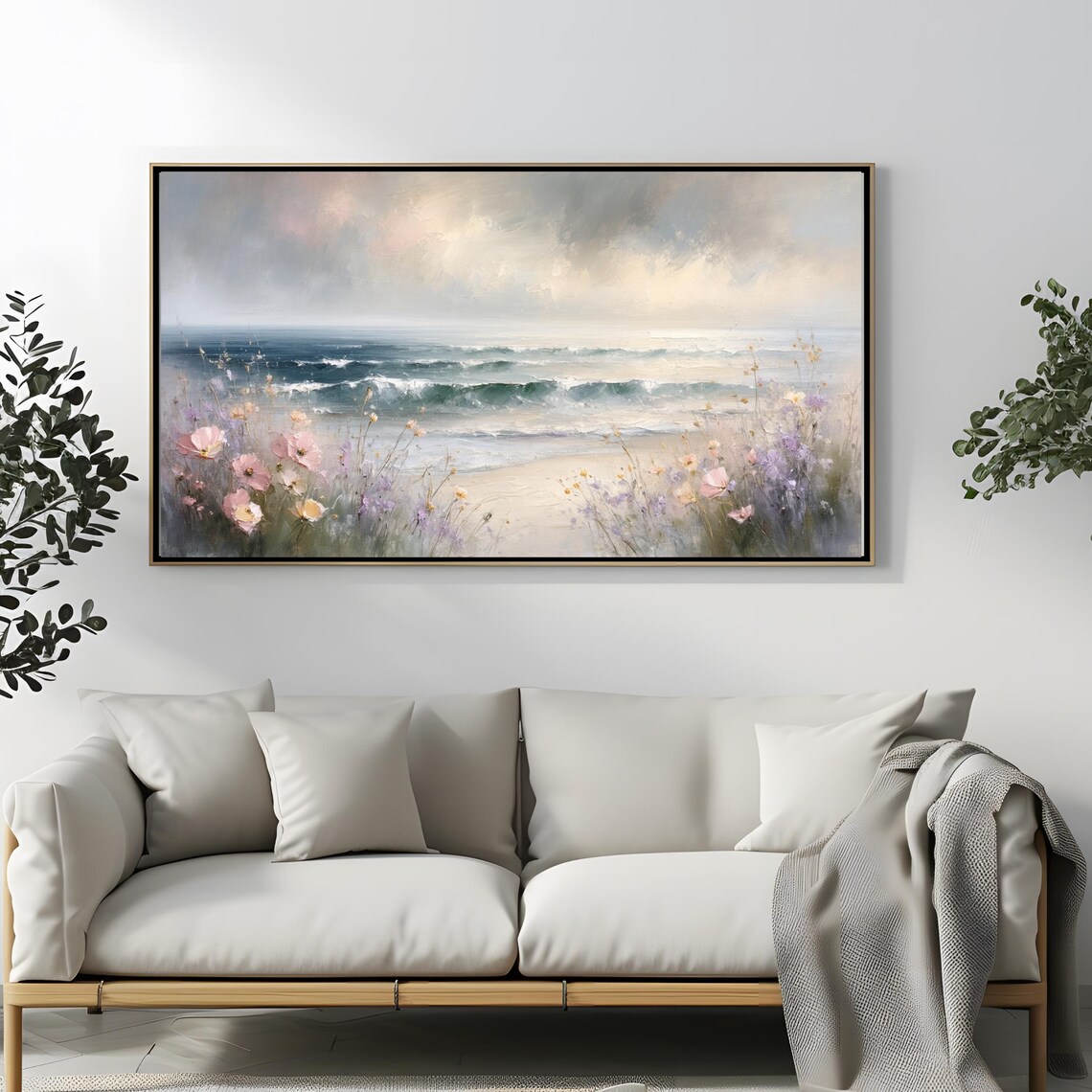 Coastal Summer Abstract Ocean Waves Art Print