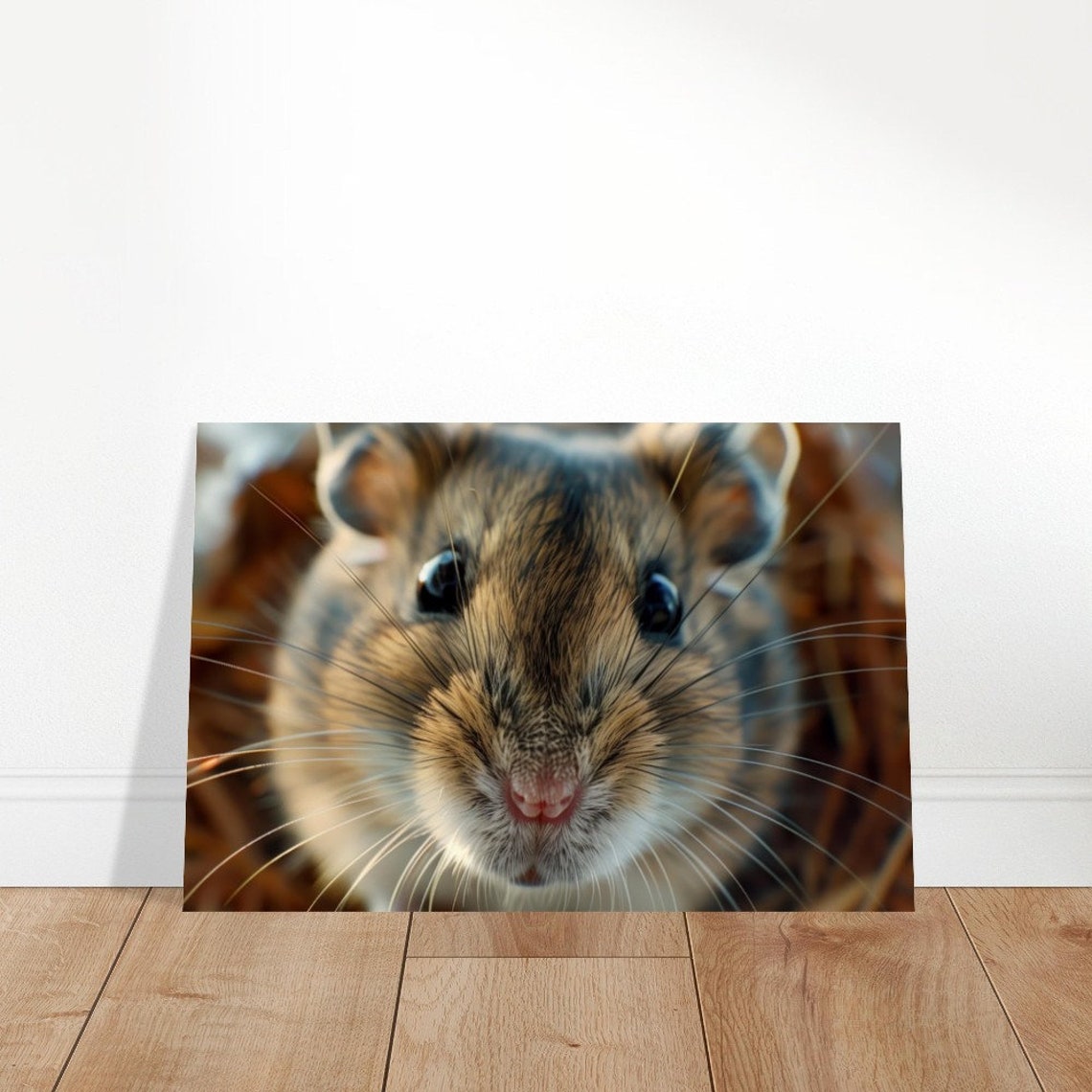 Hamster Extreme Close Up Cute Whiskers Furry Pet Photo Wall Art Poster