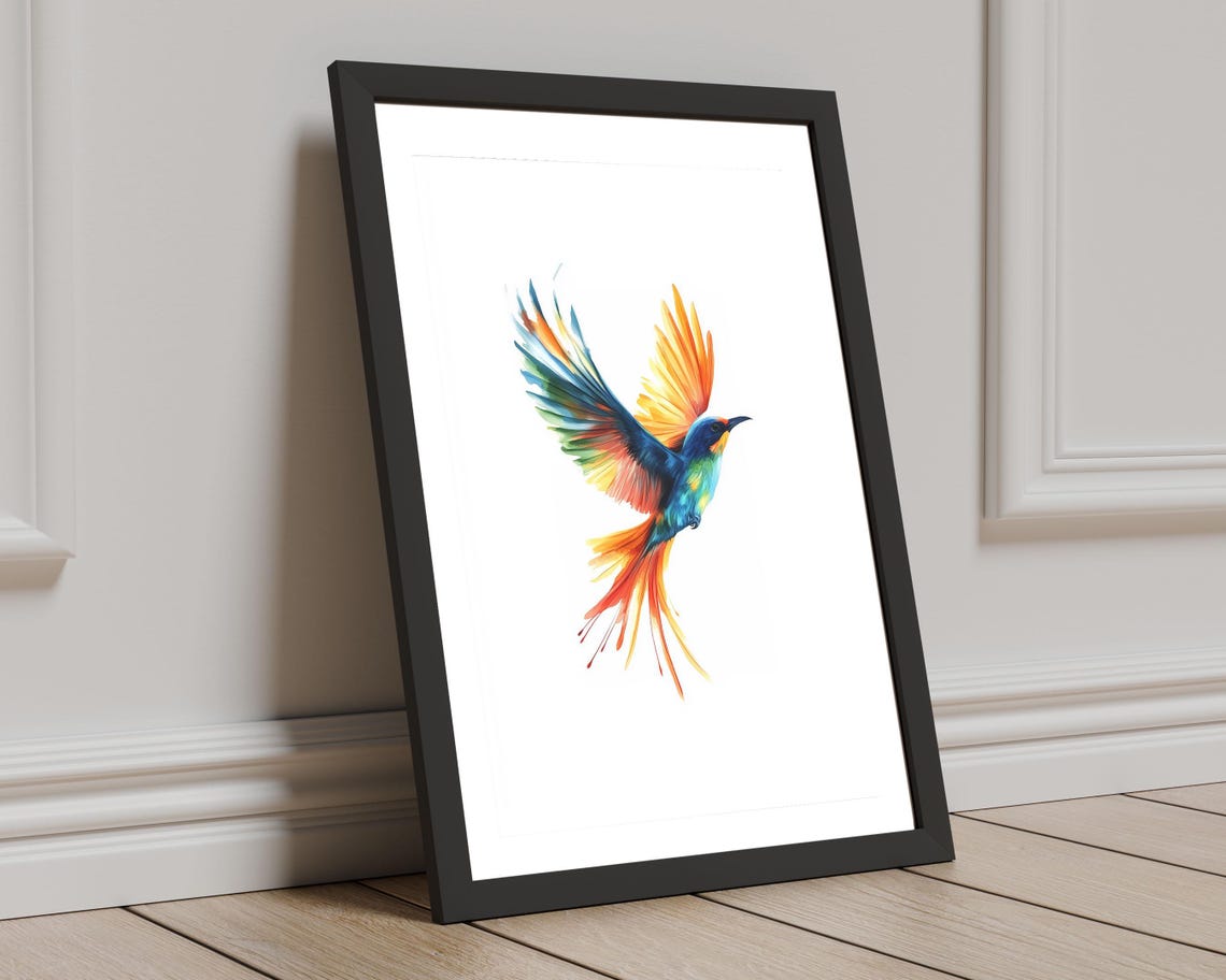 Minimalist Painted Bird Art Print - Image 7