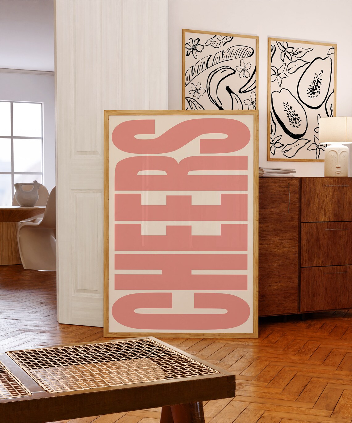 Cheers Typography Poster, Retro Bar Art Print - Image 2