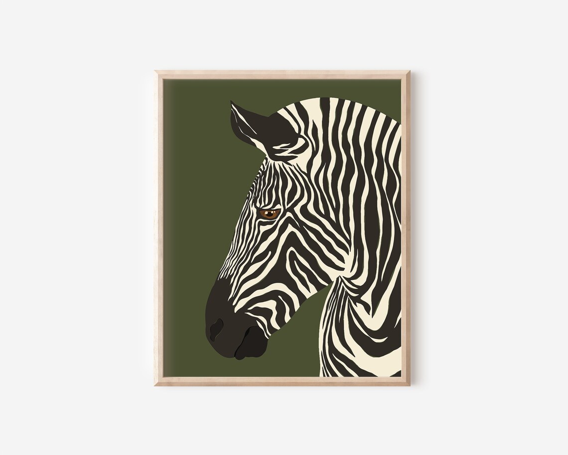 Zebra Stripes Jungle Safari Boho Art Print - Image 2