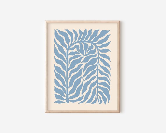 Matisse Inspired Botanical Branch Art Print Retro Abstract Plant Print Groovy Poster 70s Floral Artwork Trendy Retro Botanical Print