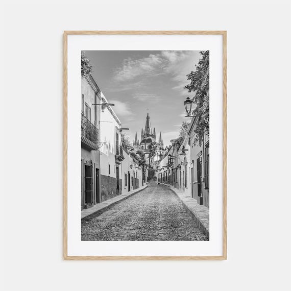 Guanajuato Black And White Travel Poster