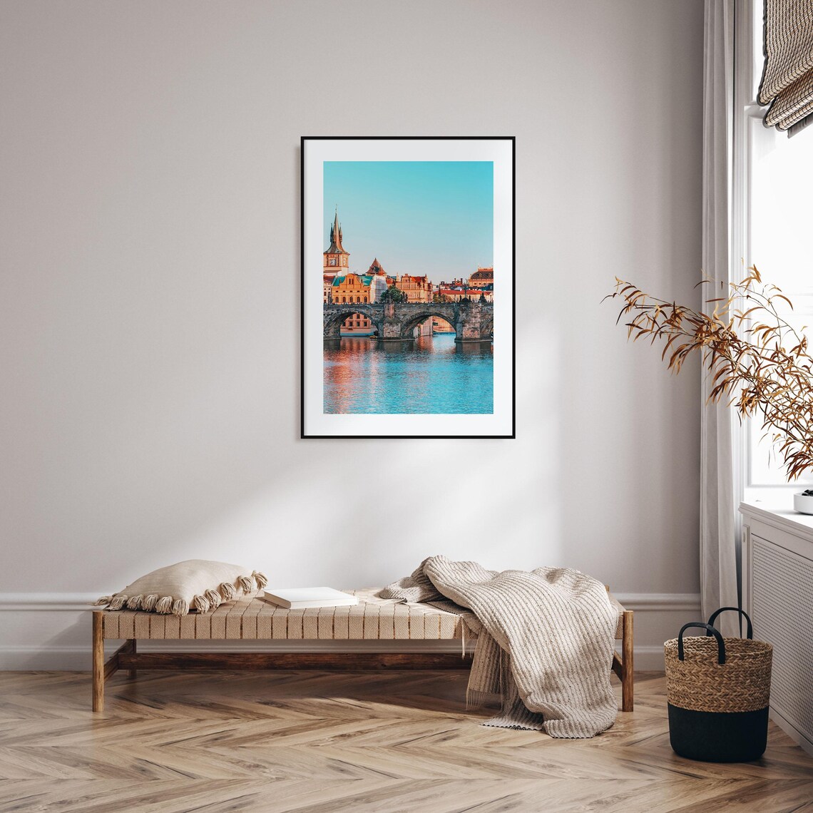 Prague Charles Bridge Sunrise Historic Old Town Towers Wall Art - Image 2