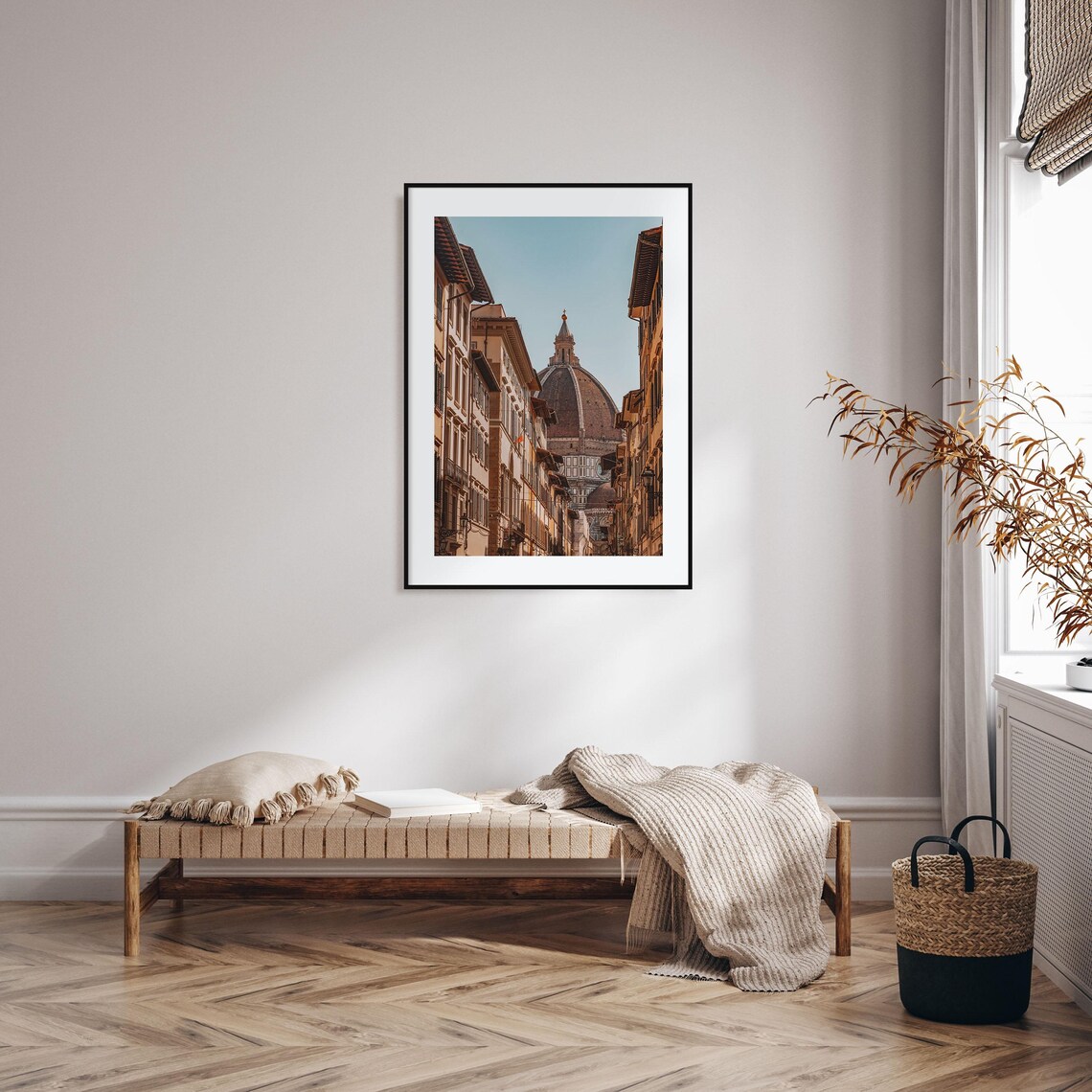Florence Italy Brunelleschi Dome Old Town Street View Photo Poster - Image 2