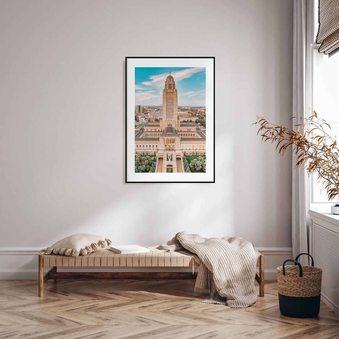 Lincoln Nebraska State Capitol Tower Aerial Landmark Photo Poster - Image 2