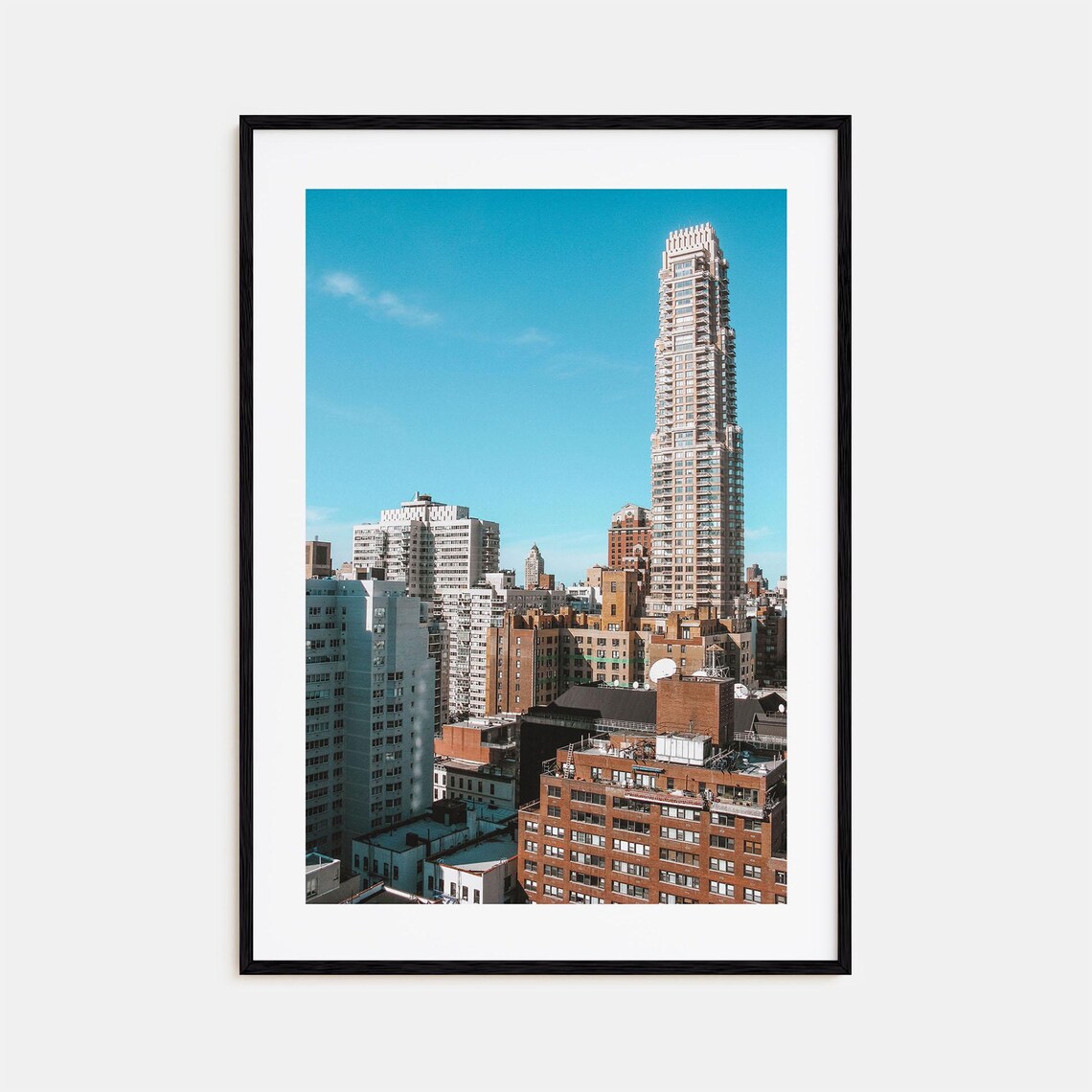 Upper East Side NYC Skyline Towers Bright Blue Sky Photo Poster