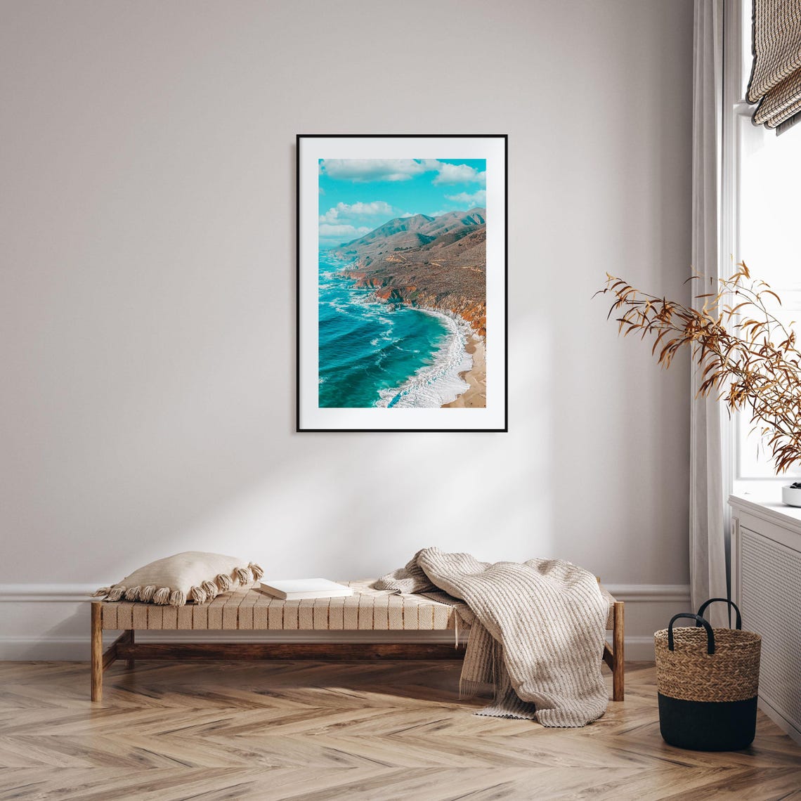 California Highway One Poster Big Sur Aerial Coastline Waves - Image 2