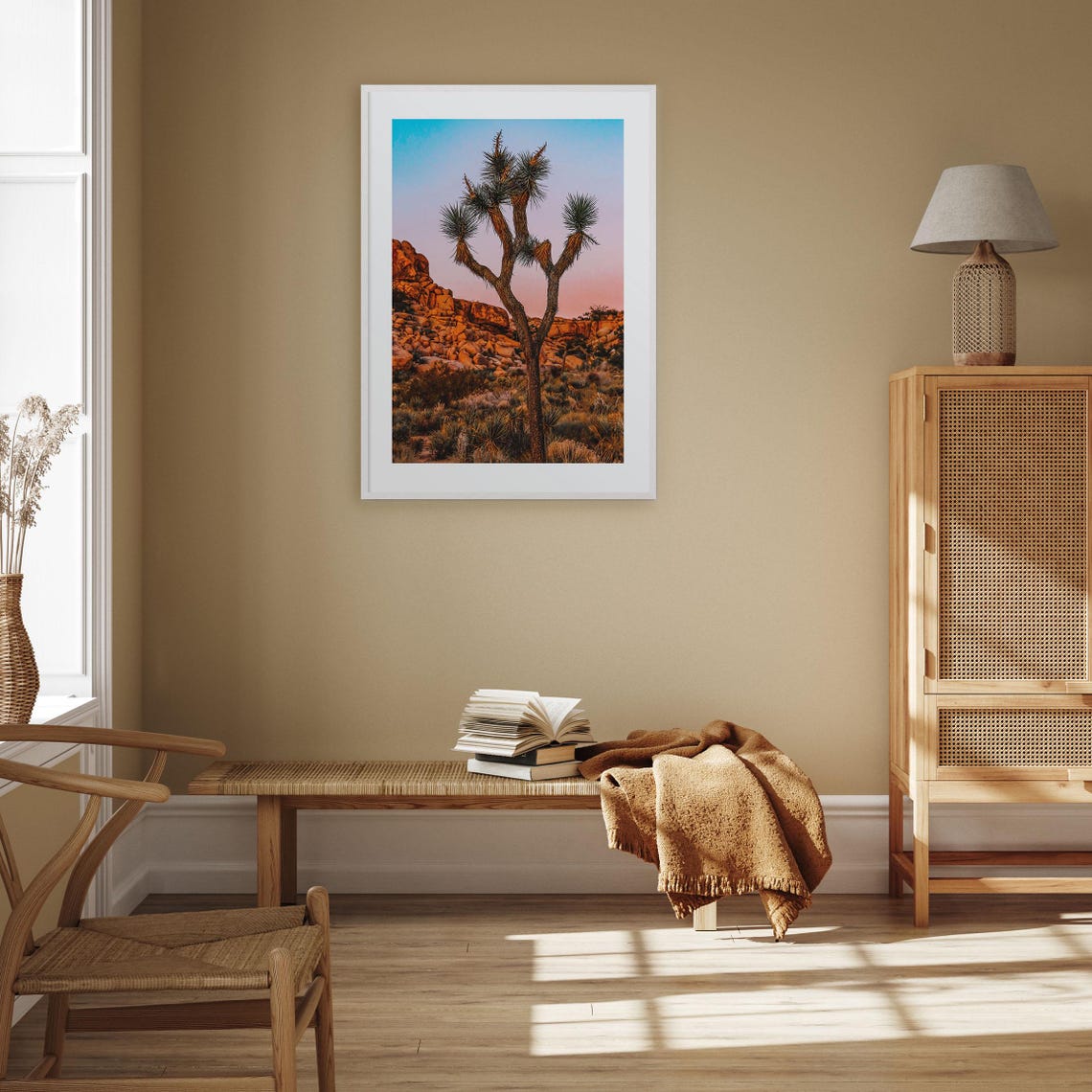 Joshua Tree National Park Desert Sunset Silhouette Photo Poster - Image 3