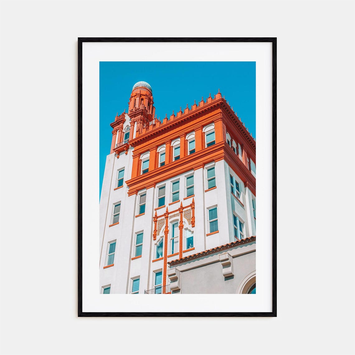 Fargo North Dakota Historic Red Brick Tower Blue Sky Photo Poster