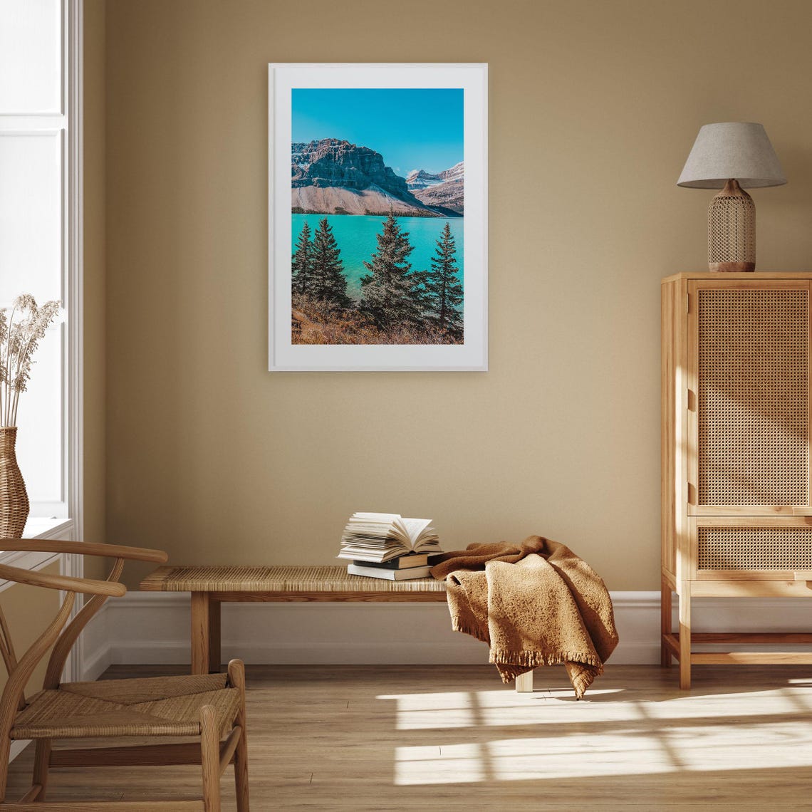 Canada Turquoise Alpine Lake Beneath Rocky Mountain Peaks Poster - Image 3