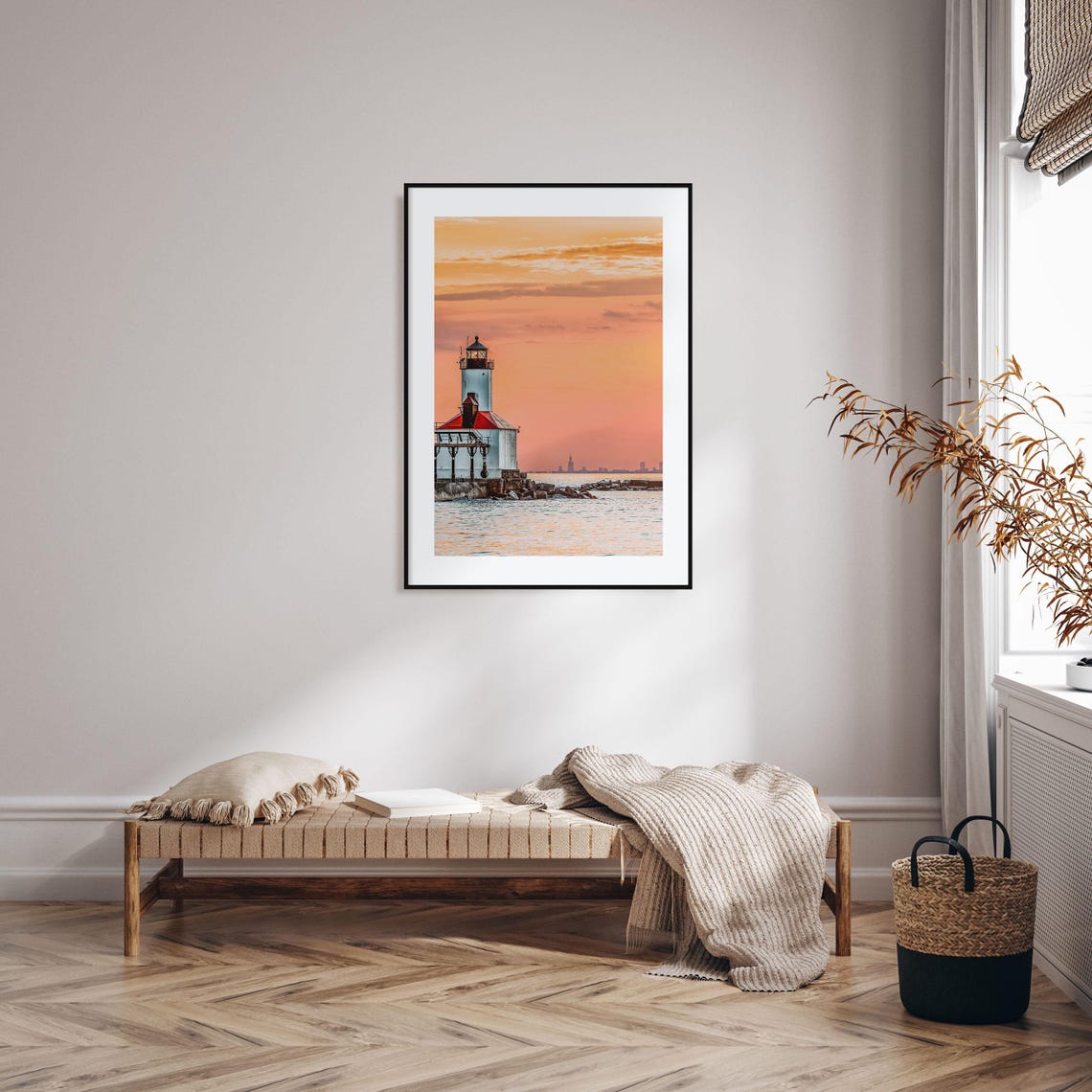 Lake Michigan Colorful Poster Print No 3 Lake Michigan Photo Art Lake Michigan Decor Travel Print Lake Michigan Street Map Poster - Image 2