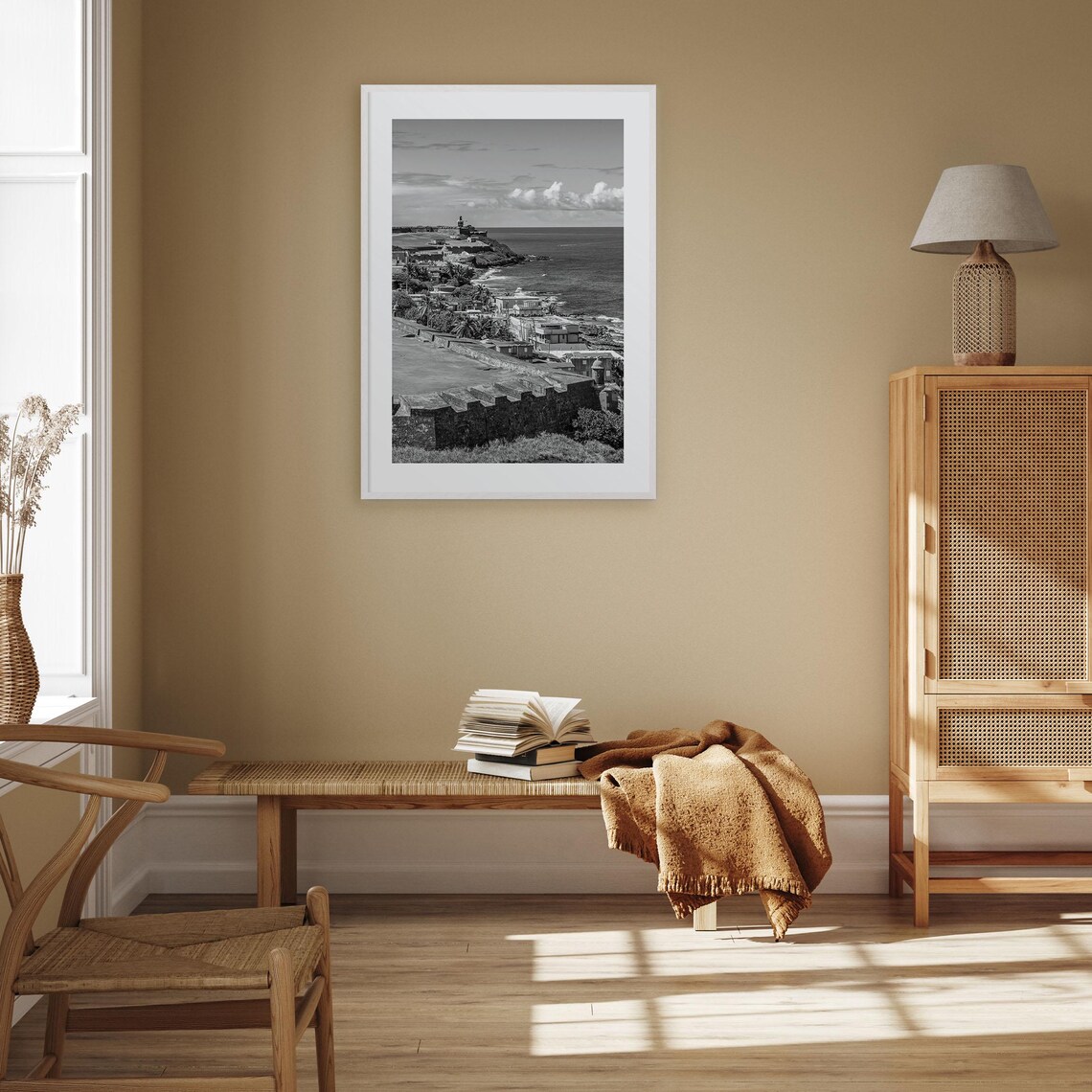 Puerto Rico Black And White Travel Poster Print - Image 3