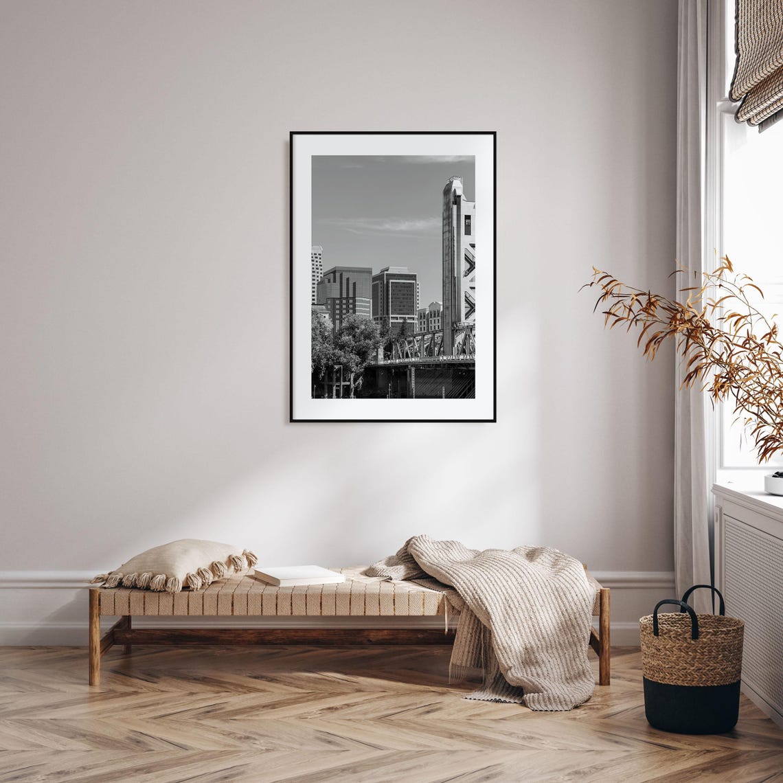 Sacramento Photo Poster Print Sacramento Black And White Wall Art Sacramento Wall Photography Sacramento Travel Map Poster - Image 2