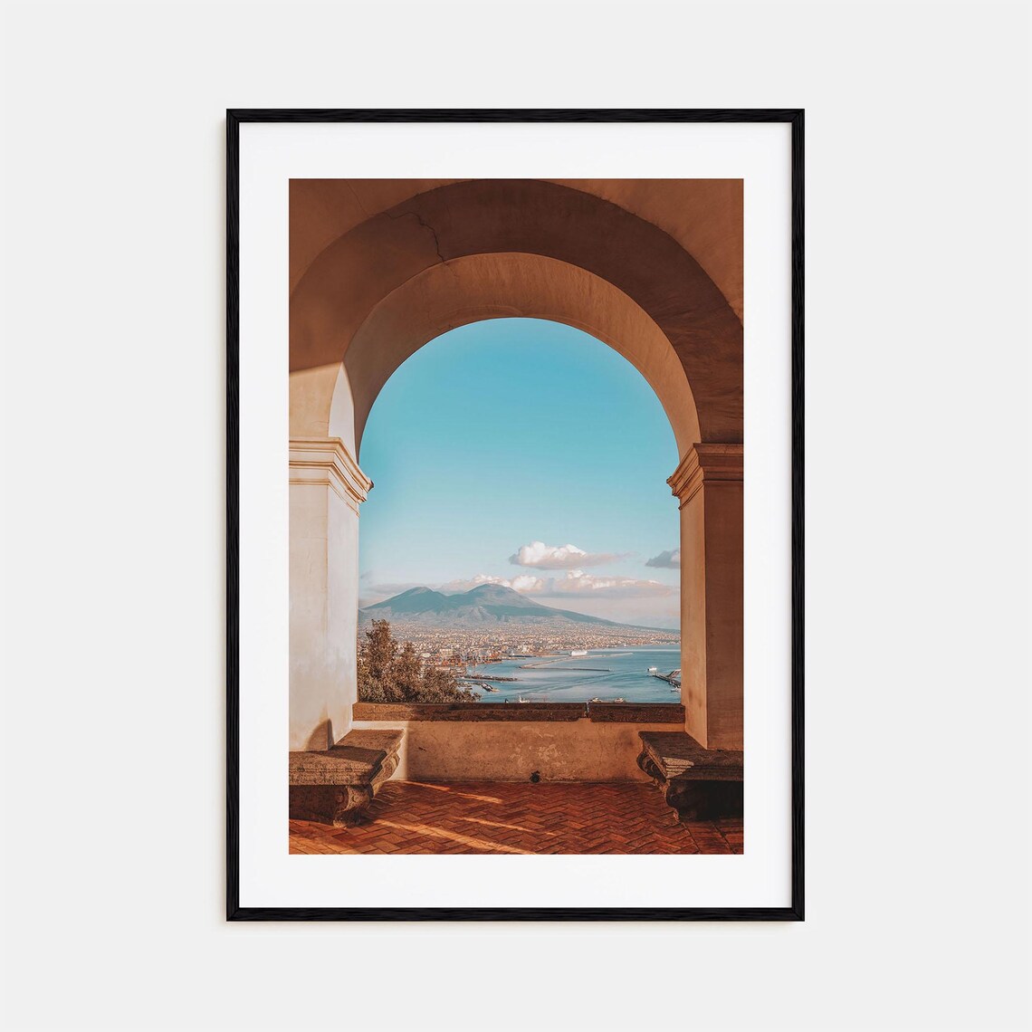 Naples Italy Colorful Travel Poster, City Map