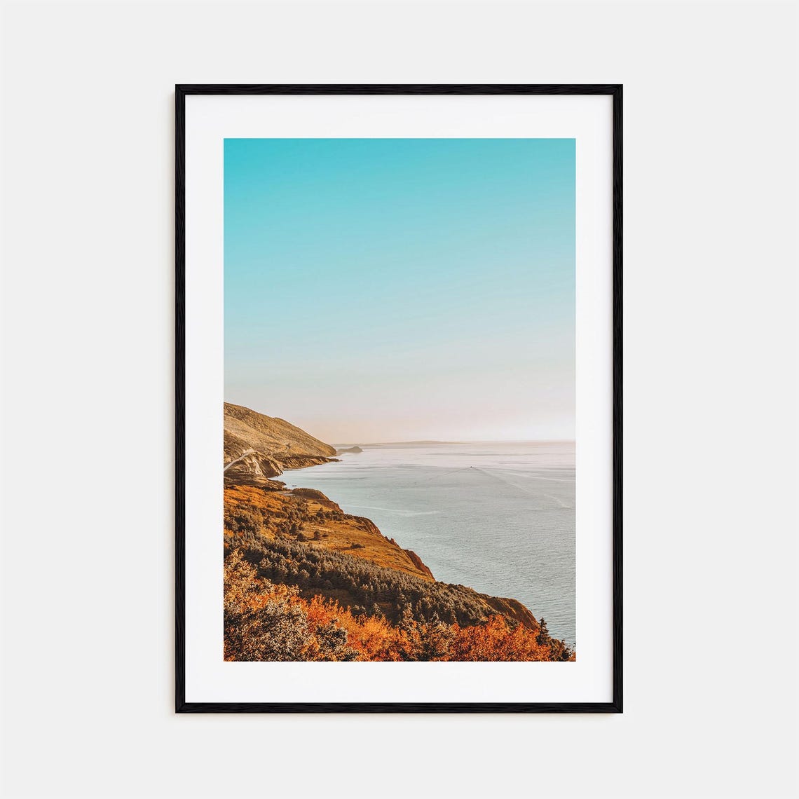 Nova Scotia Canada Coastal Cliffs Golden Bay Autumn Shoreline Poster