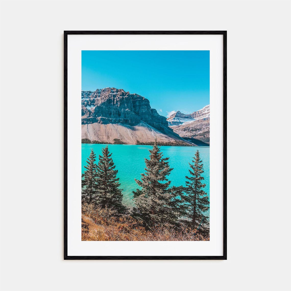 Canada Turquoise Alpine Lake Beneath Rocky Mountain Peaks Poster