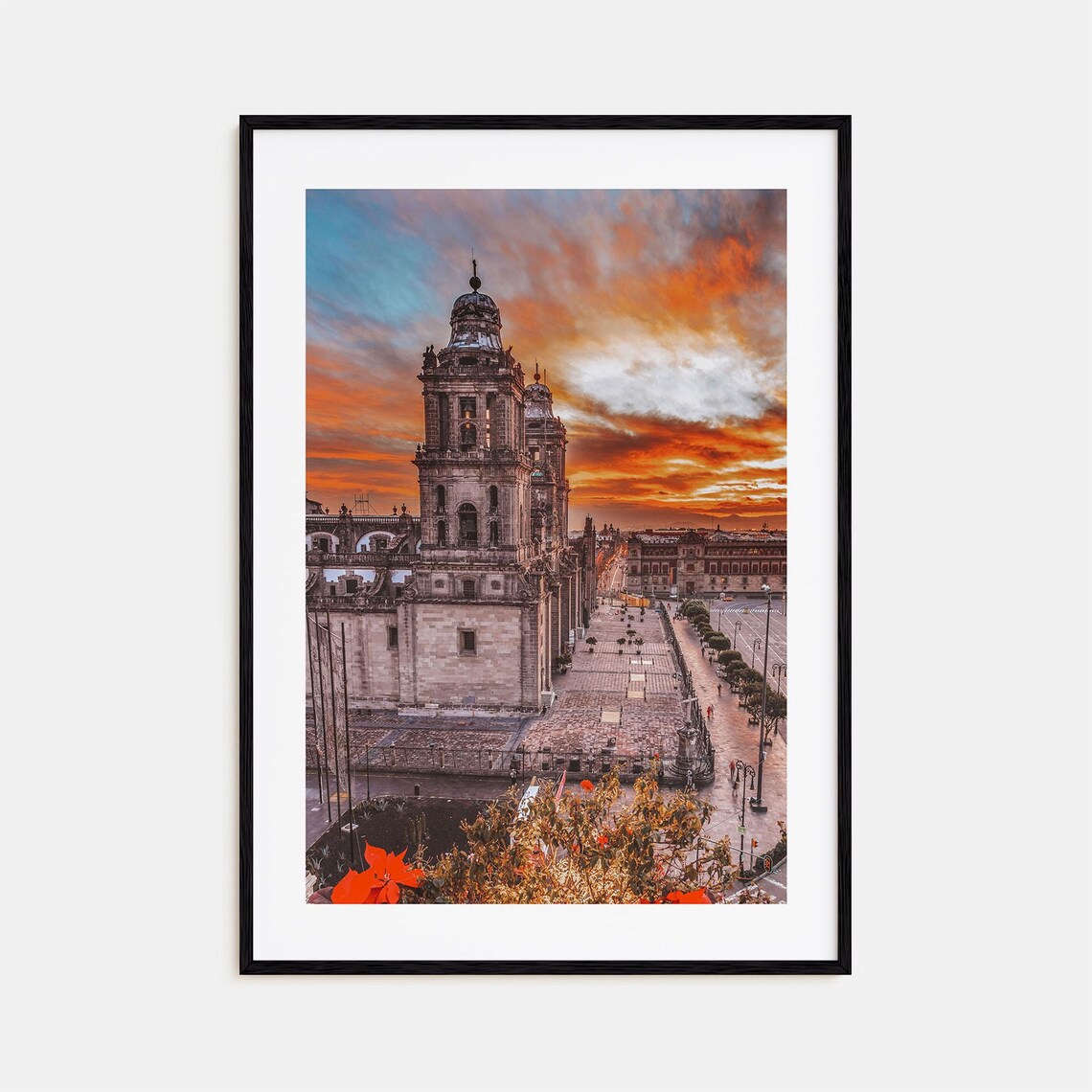 Mexico City Colorful Travel Poster, Street Map Art