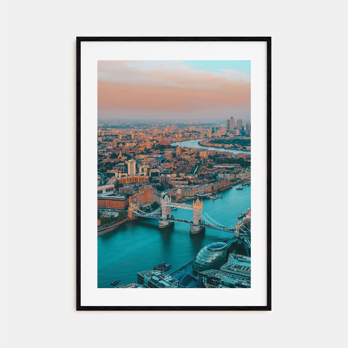 London Colorful Travel Poster, City Map Art Print
