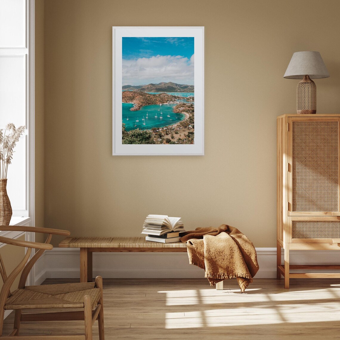 Antigua And Barbuda Colorful Travel Map Poster - Image 2