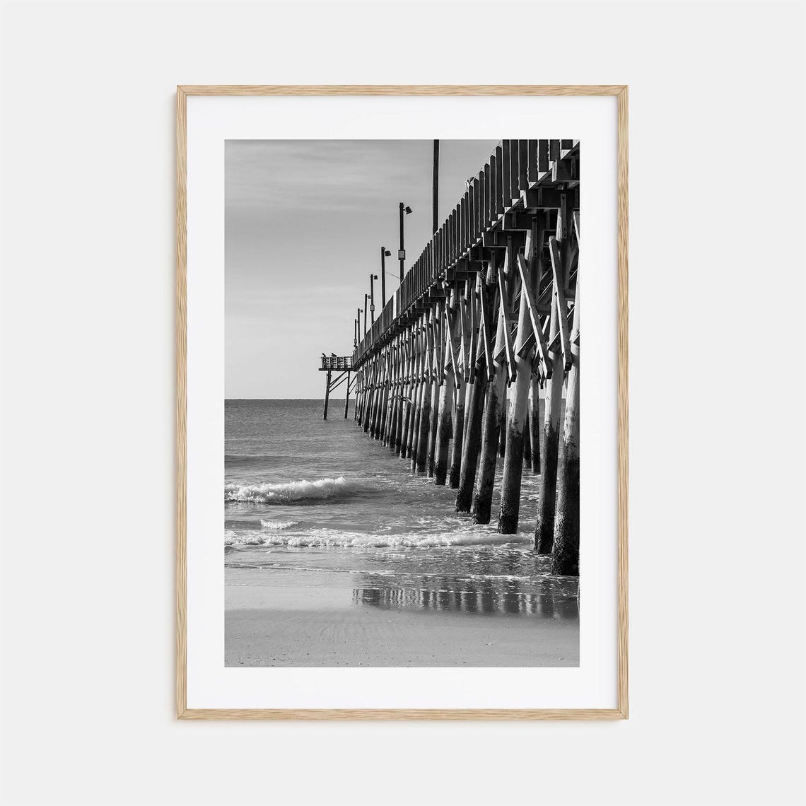 Surf City Photo Poster Print Surf City Black And White Wall Art Surf City Wall Photography Surf City Travel Map Poster