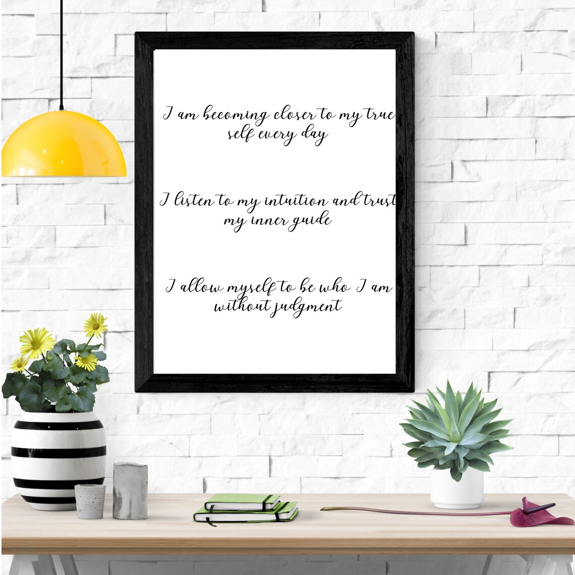 Daily Affirmations Inspirational Quote Art Print - Image 3