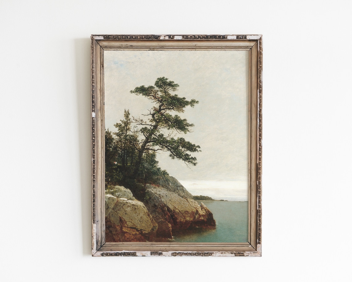 Vintage Tree Landscape Art Print, Farmhouse Style - Image 2