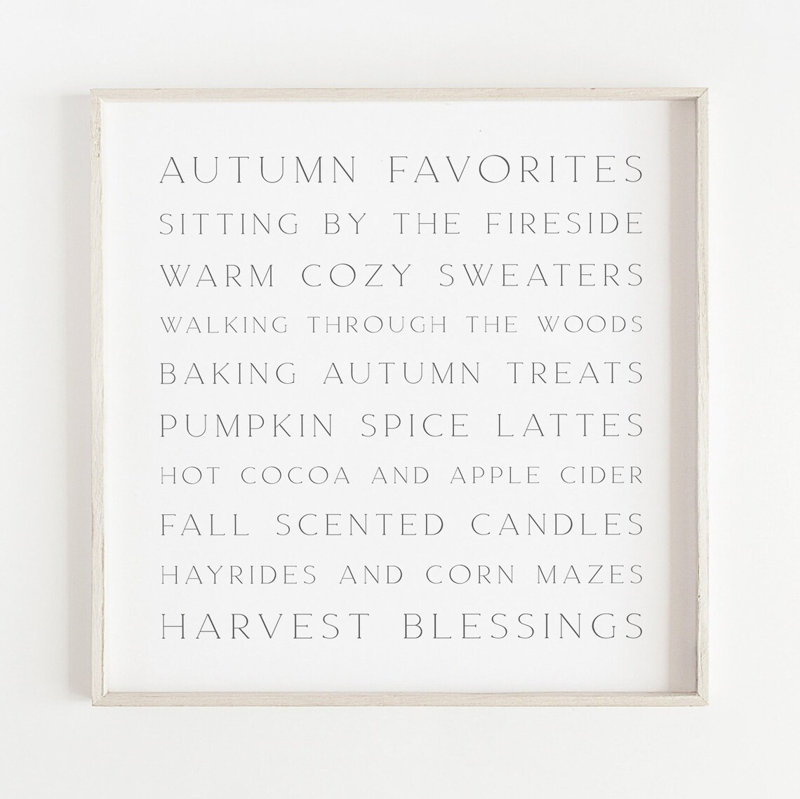 Autumn Favorites Cozy Fall Bucket List Typography Sign Poster - Image 3