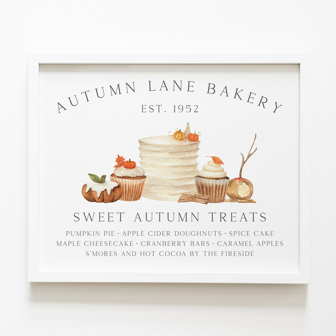 Vintage Autumn Bakery Sign Art Print, Fall Farmhouse - Image 3