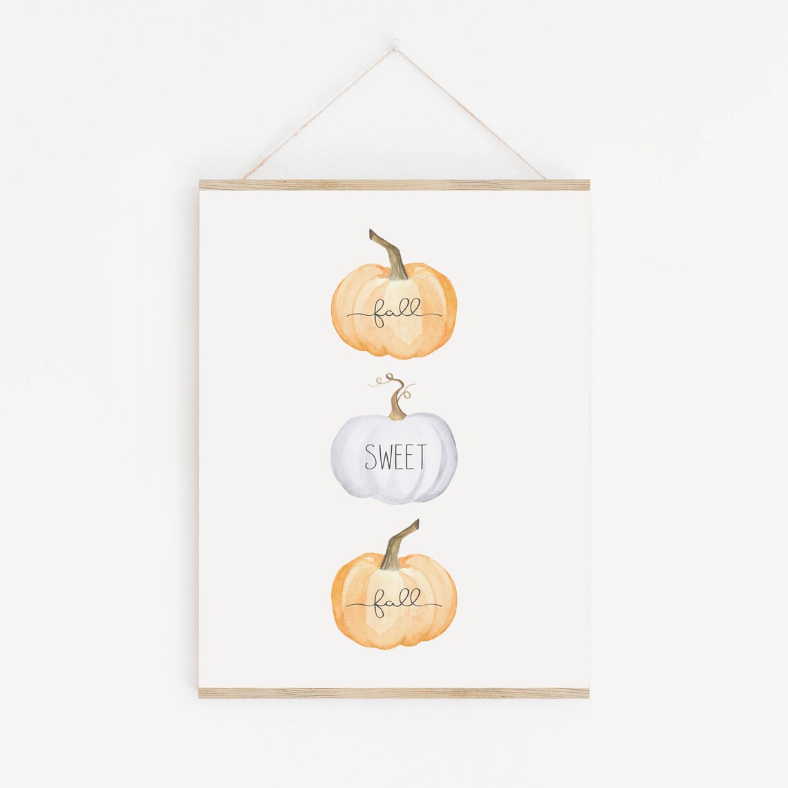 Fall Sweet Fall Autumn Mini Pumpkins Stack Art Print - Image 3