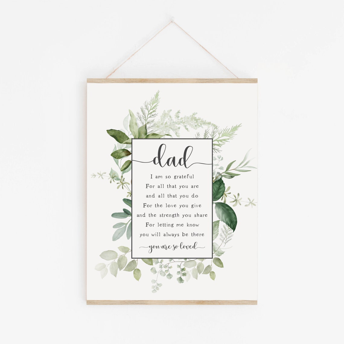 Instant Dad Quote Fathers Day Gift Card Alternative Keepsake Poem Print Original Quote 2019 Snowberry Design Loft - Image 2