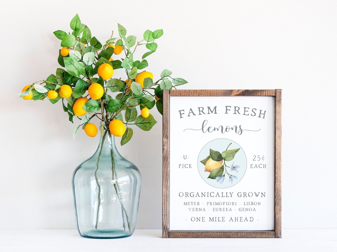 Farm Fresh Lemons Summer Art Print, Farmhouse Kitchen Decor - Image 4