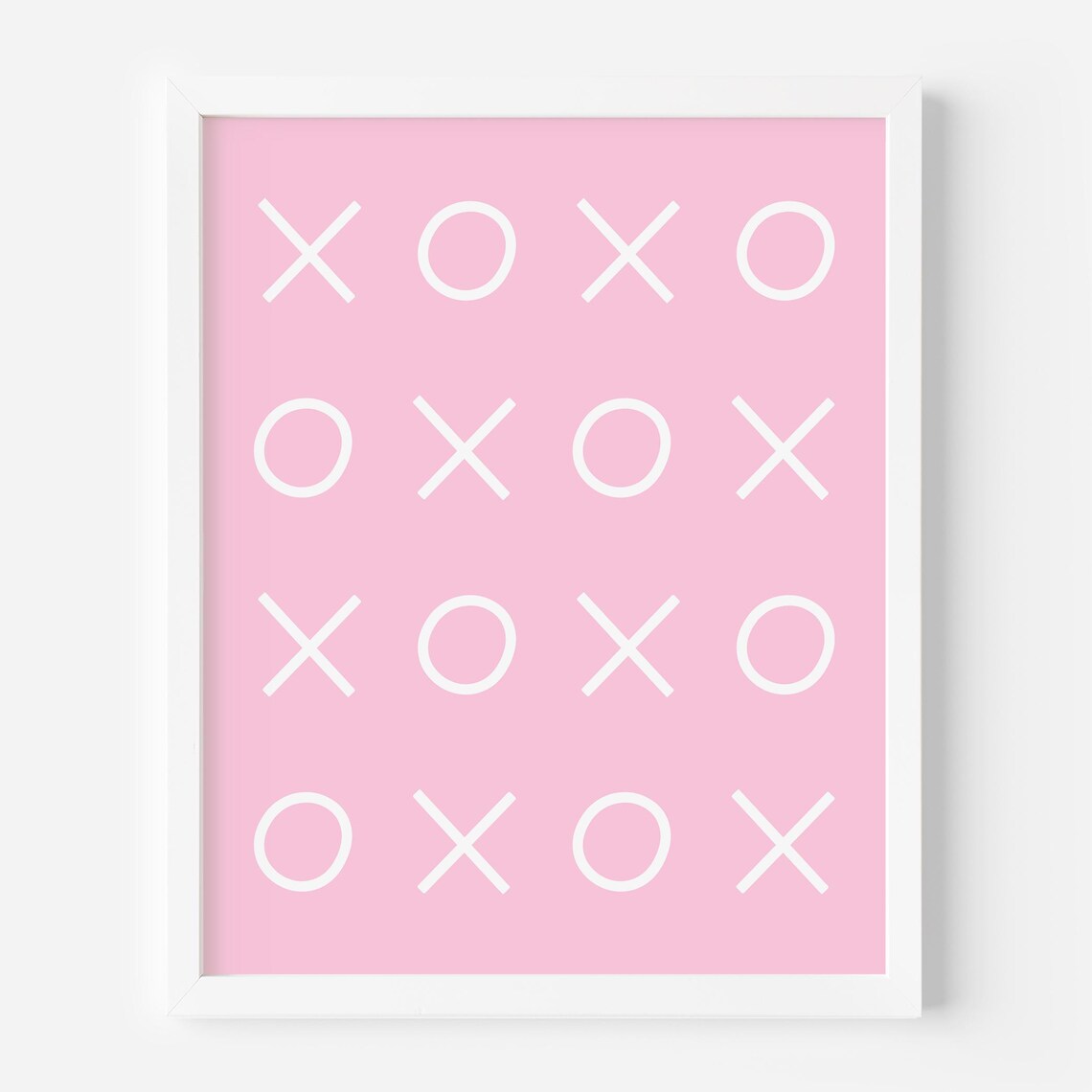 Xoxo Pink Valentines Day Wall Art, Love Decor
