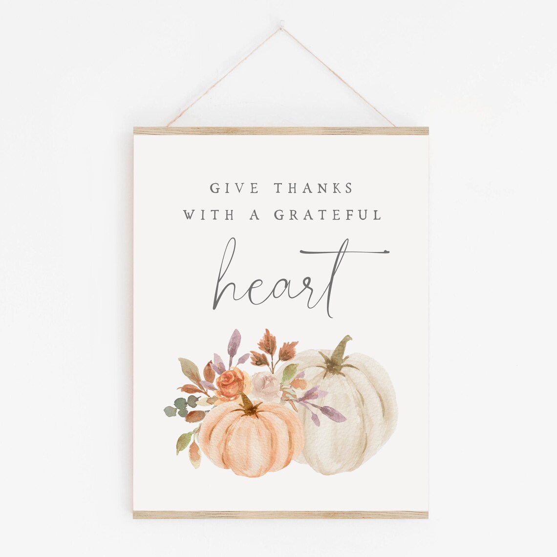 Give Thanks With a Grateful Heart Farmhouse Art Print - Image 3