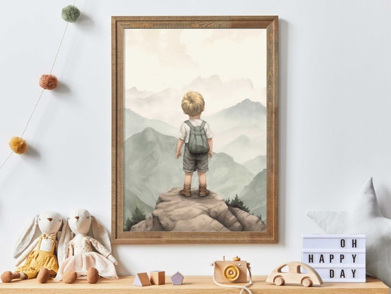 Adventure Toddler Decor, Rustic Nursery Art Print