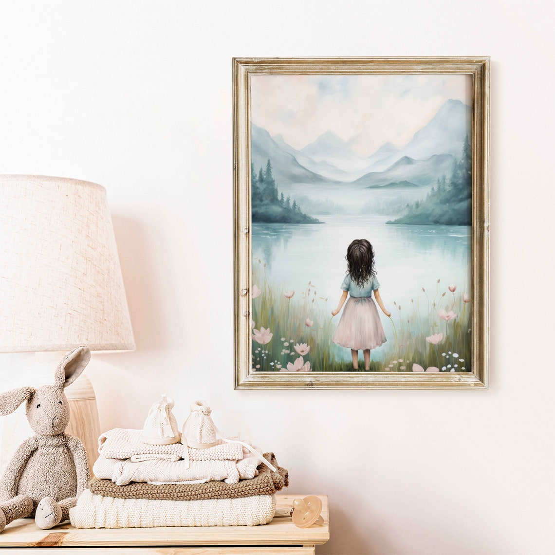 Girl Adventure Decor Girly Wall Art Print Vintage Nursery Art Girls Room Decor Wildflower Nursery Print Girl Wall Art - Image 2