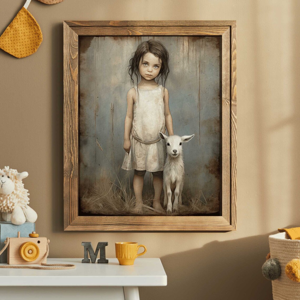 Lamb Nursery Decor, Farmhouse Sheep Art Print - Image 2