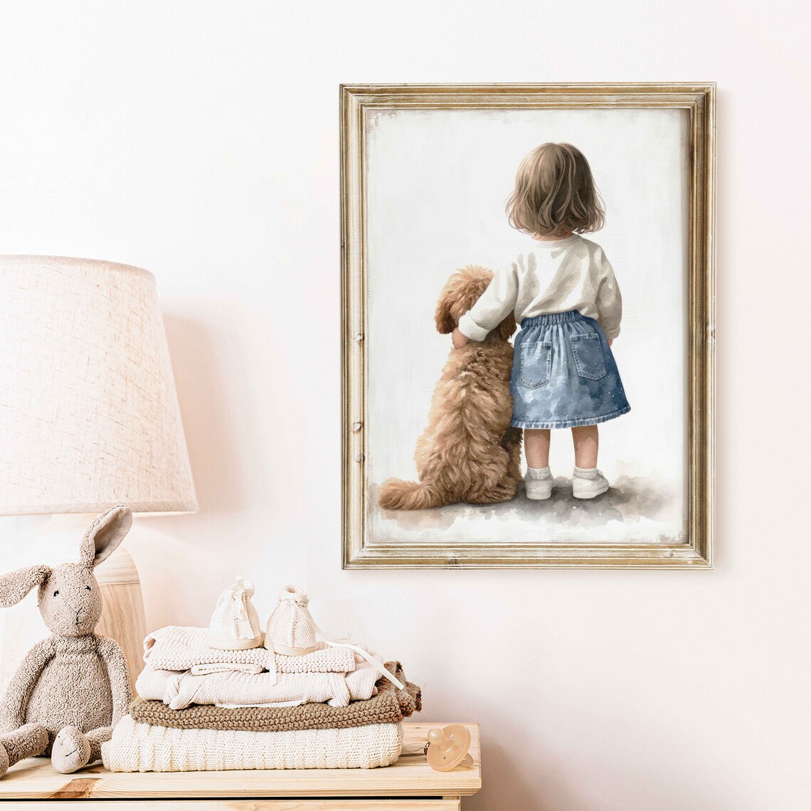 Cockapoo Nursery Print, Girl Dog Nursery Decor - Image 2