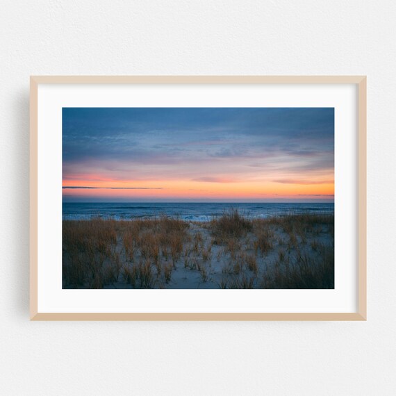 Shirley New York Dunes Sunset Ocean Beach Coastal Scenic Poster