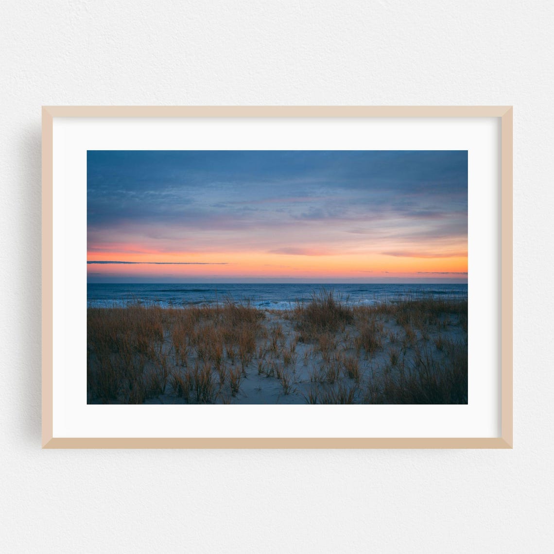 Shirley New York Dunes Sunset Ocean Beach Coastal Scenic Poster