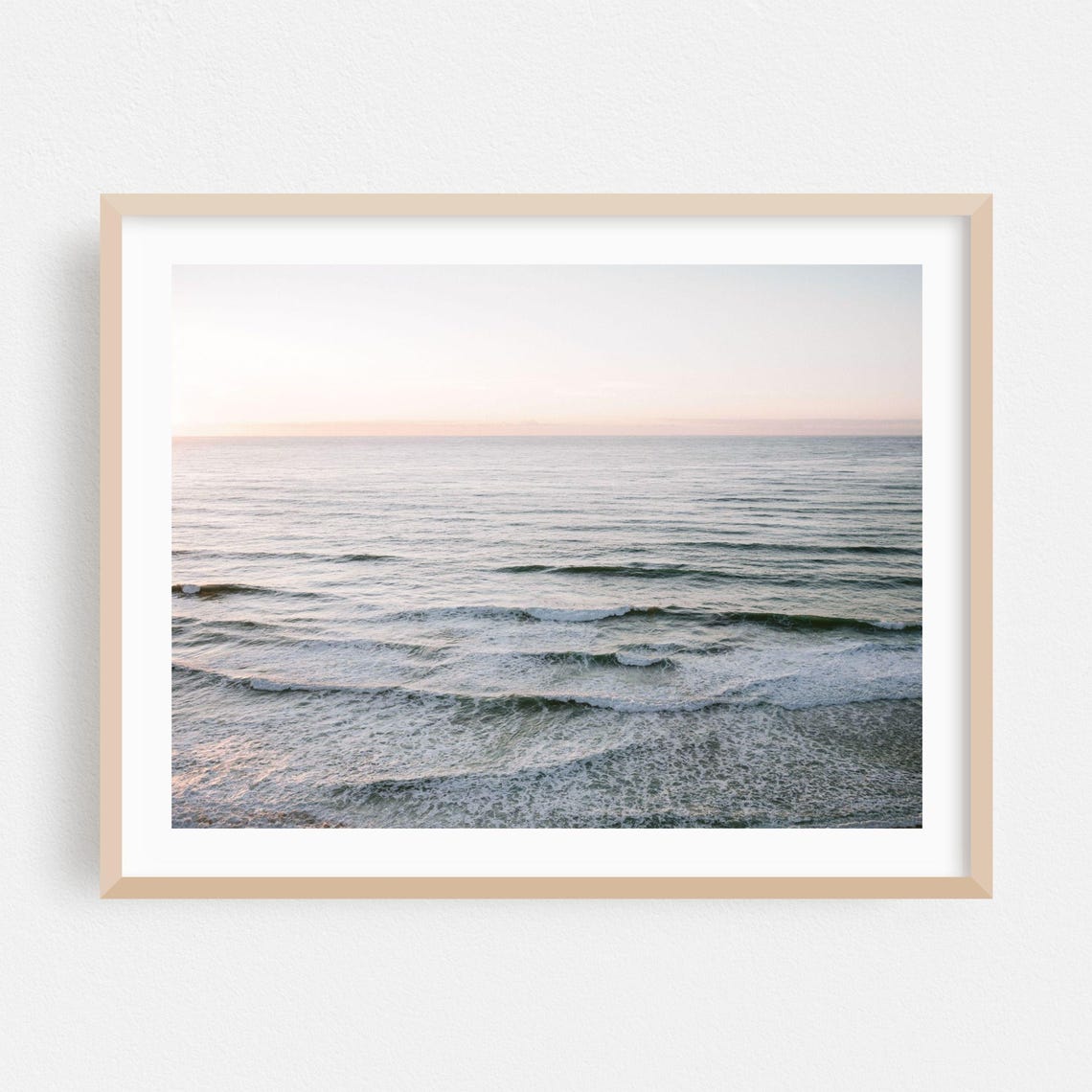 Ericeira Portugal Ocean Waves Sunset Minimalist Seascape Poster