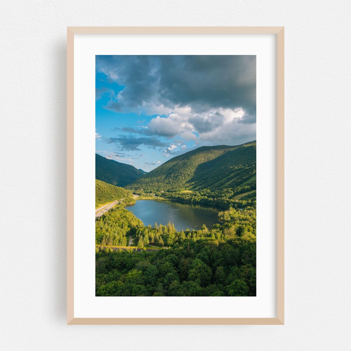 New Hampshire White Mountains Lake Summer Landscape Photo Poster