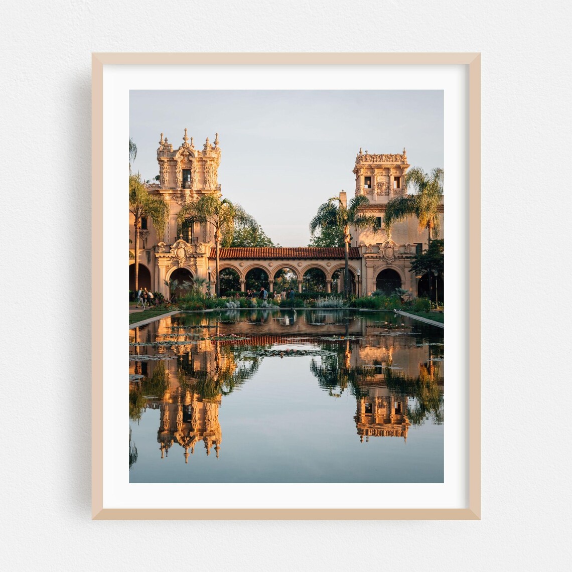 San Diego Balboa Park Historic Architecture Reflection Pool View Poster