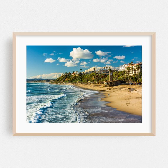 San Clemente Beach Coastline Rolling Waves California Ocean Poster