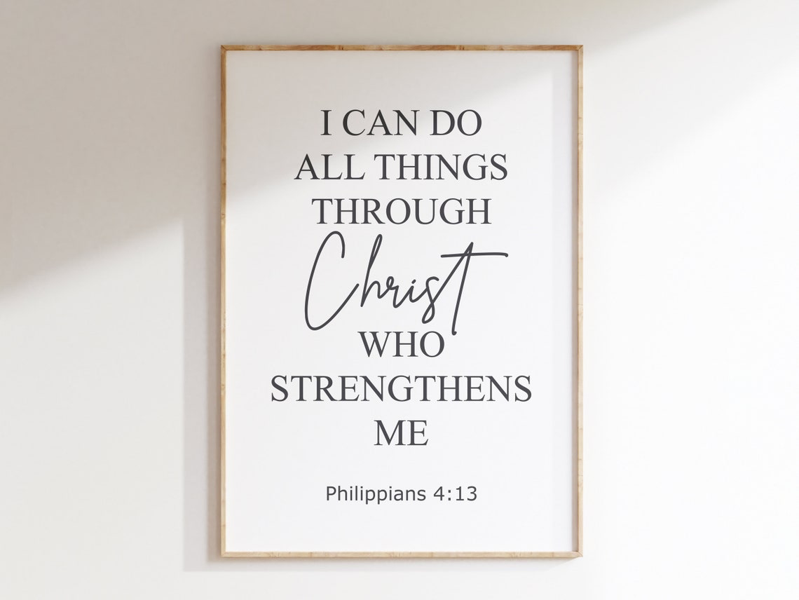 Wall Art Wall Art Scripture Home Decor Bible Verse Motivational Quote Christian Home Decor Christian Faith Poster