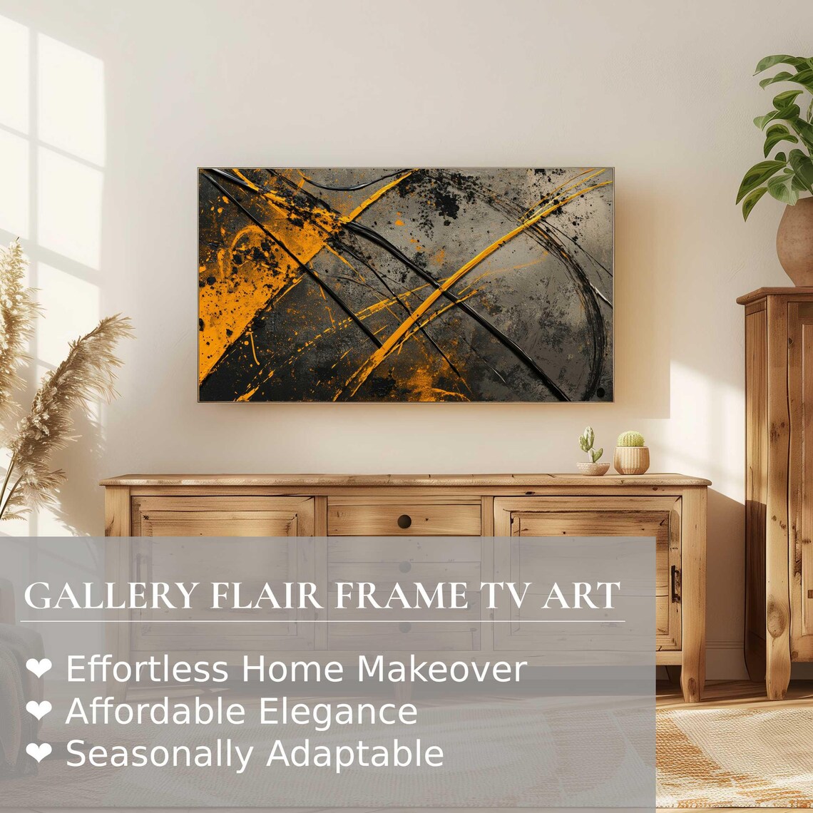 Modern Frame Tv Art Abstract Lines On Textured Background Contemporary Art Minimalist Art For Frame Tv - Image 2