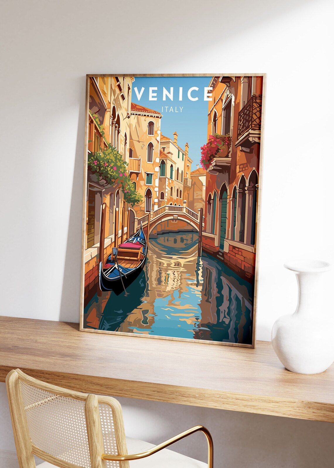 Venice Travel Poster, Minimalist Italy Art - Image 2