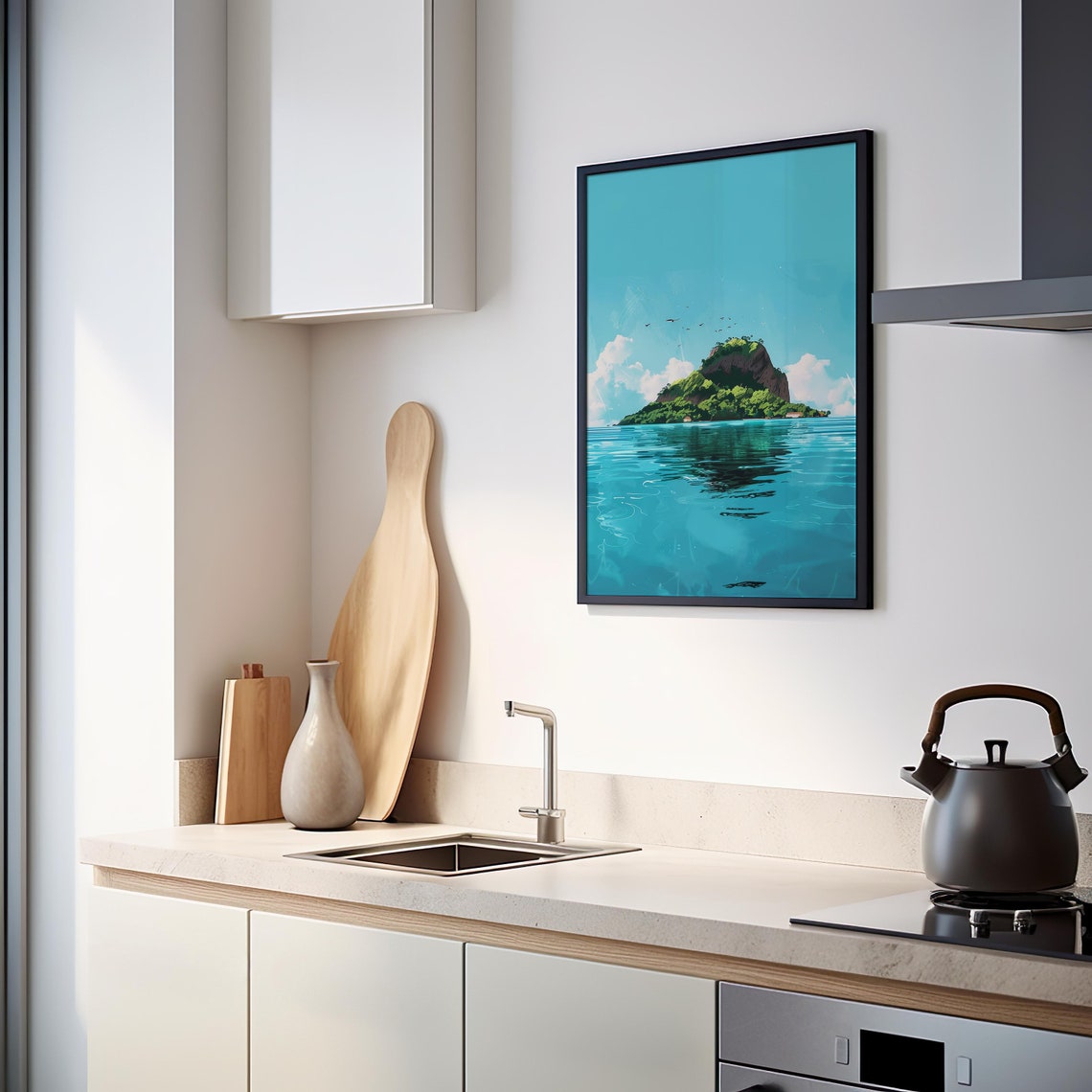 Tropical Island Modern Beach Art Print - Image 3